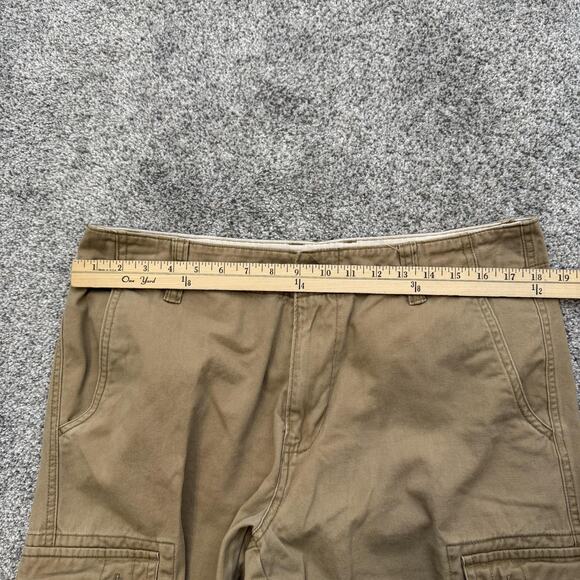 Iron Co Cargo Pants Mens 36x30 Tan Cotton Utility Pockets Straight Leg Outdoor - Picture 4 of 10